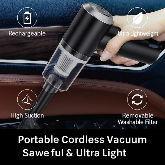 ManiaMart Portable Wireless Dust Remover & Handheld Vacuum (Premium Dual-Use Tool)